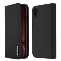 DUX DUCIS wens serie TPU + PU lederen Case voor iPhone XR met Card Slots & portefeuille (zwart) - thumbnail