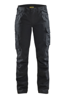 Blåkläder Dames Service werkbroek stretch 71401141 | Zwart/Zwart | Maat 40 - 7330509814130 - thumbnail