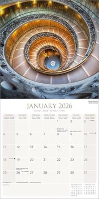 Rome Calendar 2026 Square Travel Wall Calendar - 16 Month