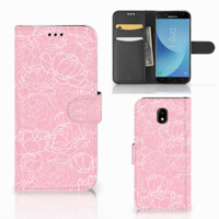 Samsung Galaxy J5 2017 Hoesje White Flowers - thumbnail
