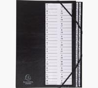 Exacompta sorteermap Ordonator met harde kaft, bedrukte alfabetische ruiters, 26 vakken, zwart - thumbnail