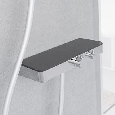 Schutte OCEAN thermostatische mengkraan douche met planchet | chroom-antraciet
 60536