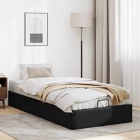 Bedframe zonder matras kunstleer zwart 80x200 cm - thumbnail