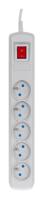 Activejet ACP-5GN 1,5M SZ power uitbreiding 5 AC-uitgang(en) Binnen Grijs - thumbnail