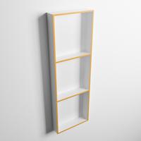 MONDIAZ EASY Nis 89,5x29,5cm in solid surface kleur Ocher | Talc. 3 vakken geschikt voor in- of opbouw - thumbnail