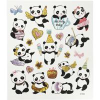 Creativ Company Stickers, panda&apos;s, vel 15x16,5 cm, 1 vel - thumbnail