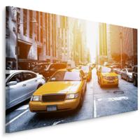 Schilderij - Gele Taxi&apos;s in de straten van New York, Premium Print - thumbnail
