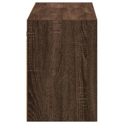 Tv-wandmeubel met LED-verlichting 130x31x45 cm bruin eikenkleur