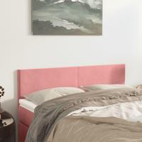 Hoofdborden 2 st 72x5x78/88 cm fluweel roze - thumbnail