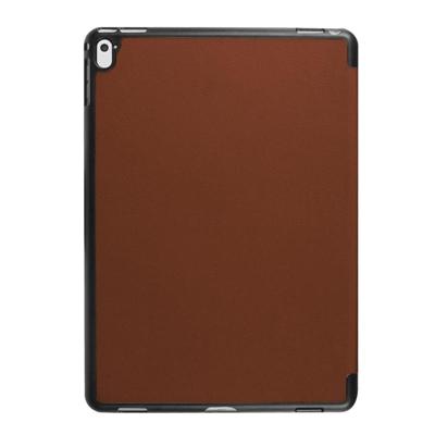 Custer structuur horizontaal Flip Solid Kleur lederen hoesje met Three-folding houder & slaap / wekker functie voor iPad Pro 9.7 inch(bruin)