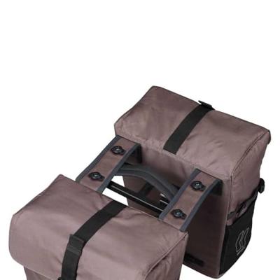 Dubbele fietstas Basil Move MIK 30 liter 16 x 27 x 38 cm - bruin