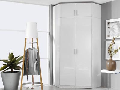 Hoekkast CELLON wit 2 deuren hoogglans wit