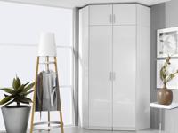 Hoekkast CELLON wit 2 deuren hoogglans wit - thumbnail