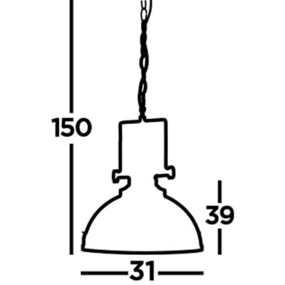 Searchlight Koperen hanglampIndustrial Pendants Ø 31cm - 2297CU