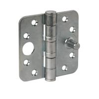 Ivana veiligheids kogelscharnier - SKG** - 89x89x2,5mm - afgerond - verzinkt - thumbnail