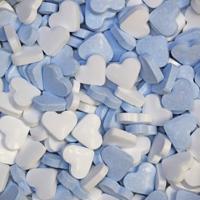 Dextrose - Vruchtenhartjes - Blauw/Wit - 1 kg - thumbnail