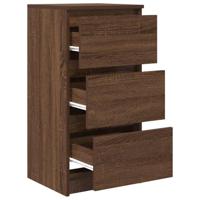 Dressoir 37,5x35x76 cm bewerkt hout bruin eikenkleurig - thumbnail