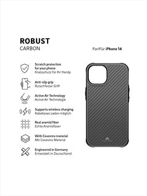 Black Rock robust carbon cover voor apple iphone 14 zwart