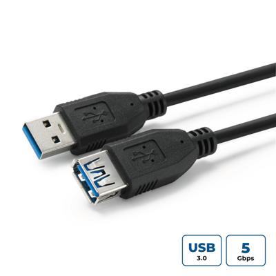 Microconnect USB3.0AAF2B USB-kabel 2 m USB A zwart