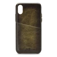 Senza Desire Leather Cover with Card Slot Apple iPhone X/Xs Burned Olive - thumbnail