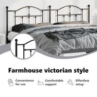 Hoofdbord 193 cm metaal zwart - thumbnail