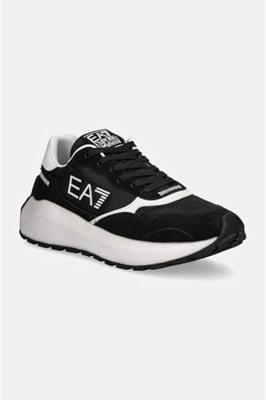 Emporio Armani EA7 X8X186 Sneakers Heren Zwart/Wit - Maat 44 2/3 - Kleur: WitZwart | Soccerfanshop