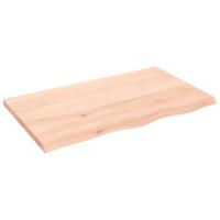 Wandschap 100x60x(2-4) cm onbehandeld massief eikenhout - thumbnail