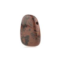 Doorboorde Hanger Obsidiaan Mahonie - thumbnail