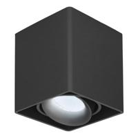 Esto LED Opbouwspot - Vierkant - Kantelbaar - Dimbaar - 6500K daglicht wit - 4 Watt 345 Lumen - GU10 - Plafondspot - Voor binnen - Vervangbare afdekring - Zwart - thumbnail