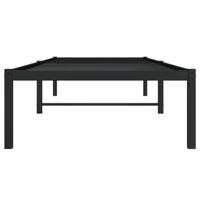 Bedframe metaal zwart 75 x 190 cm - thumbnail