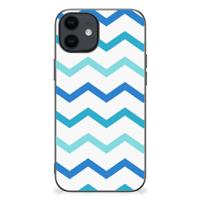 iPhone 12 Pro | 12 (6.1") Bumper Case Zigzag Blauw - thumbnail