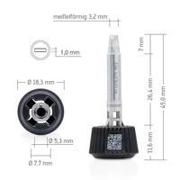 Ersa 0142CDLF32/SB Soldeerpunt Beitelvorm Grootte soldeerpunt 3.20 mm Inhoud: 1 stuk(s) - thumbnail
