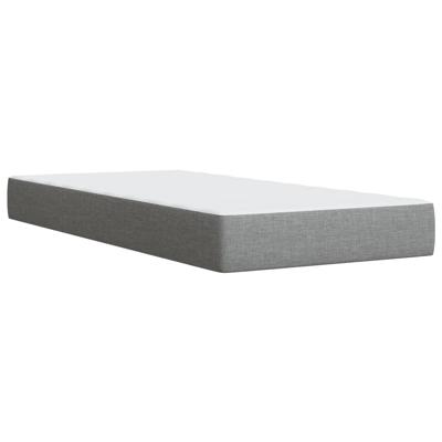 Boxspring met matras stof lichtgrijs 140x190 cm