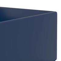 Wastafel met overloop keramiek donkerblauw - thumbnail