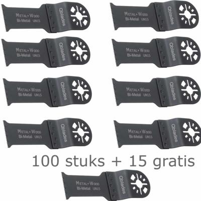 Qblades UN15 zaagblad hout en metaal invalzaagblad 100+15 stuks