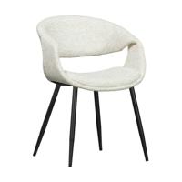 Woood Yossi eetkamerstoel Naturel zwart metaal - thumbnail