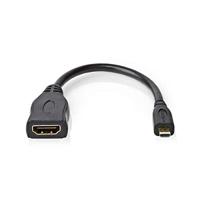 Nedis High Speed ??HDMI-Kabel met Ethernet | 0.2 m | 1 stuks - CVGP34790BK02 CVGP34790BK02 - thumbnail
