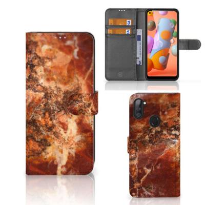 Samsung Galaxy M11 | A11 | Bookcase | Marmer Bruin