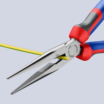 Knipex Platspitse Tang met Zijsnijder (Telefoontang) | 200 mm Lengte | Meer-Componentengrepen | Zwart Geatramenteerd - 26 12 200 SB Knipex Platspitse Tang met Zijsnijder (Telefoontang) | 200 mm Lengte | Meer-Componentengrepen | Zwart Geatramenteerd - 26 12 200 SB
