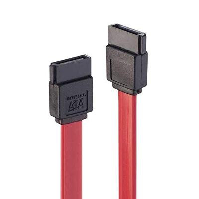 Lindy 33324 0.5m SATA SATA Zwart, Rood SATA-kabel