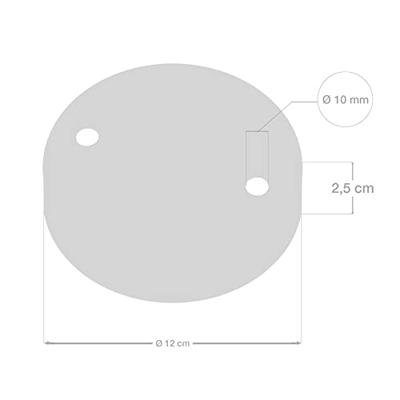 Plafondkap 2 uitgangen zwart rond 12 cm Plafondkap 2 uitgangen zwart rond 12 cm