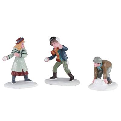 Snowball skirmish set of 3 kerstfiguur LEMAX - Lemax Snowball skirmish set of 3 kerstfiguur LEMAX - Lemax