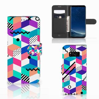 Samsung Galaxy S8 | Book Case | Blokken Kleurrijk