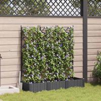 Tuin Bloempot 3 pcs Zwart 120 x 40 x 125,5 cm Staal - thumbnail