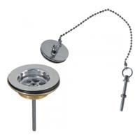 Afvoerplug Tres Selection | 5/4" | Vaste waste (wel afluitbaar) | Messing | Rond | Chroom - thumbnail