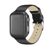 PC Carbon Fiber frame beschermhoes voor Apple horloge serie 4 44mm & serie 3 & 2 & 1 42mm - thumbnail