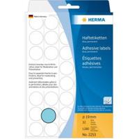 Etiket herma 2253 rond 19mm blauw 1280st - thumbnail