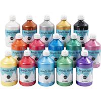 A-color Acrylverf metallic, metallic, diverse kleuren, 15x500 ml/ 1 doos - thumbnail
