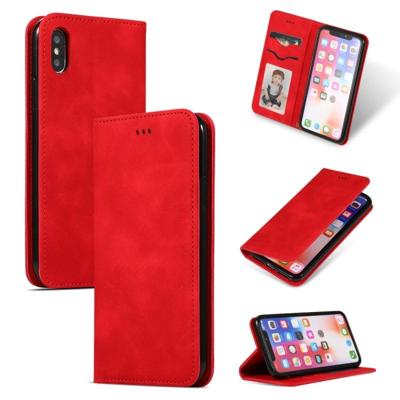Retro huid voelen Business magnetische horizontale Flip lederen case voor iPhone XS/X (rood) Retro huid voelen Business magnetische horizontale Flip lederen case voor iPhone XS/X (rood)