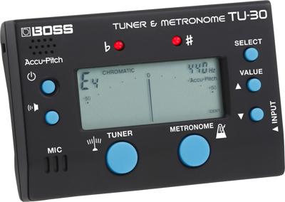 Boss TU-30 stemapparaat met metronoom
